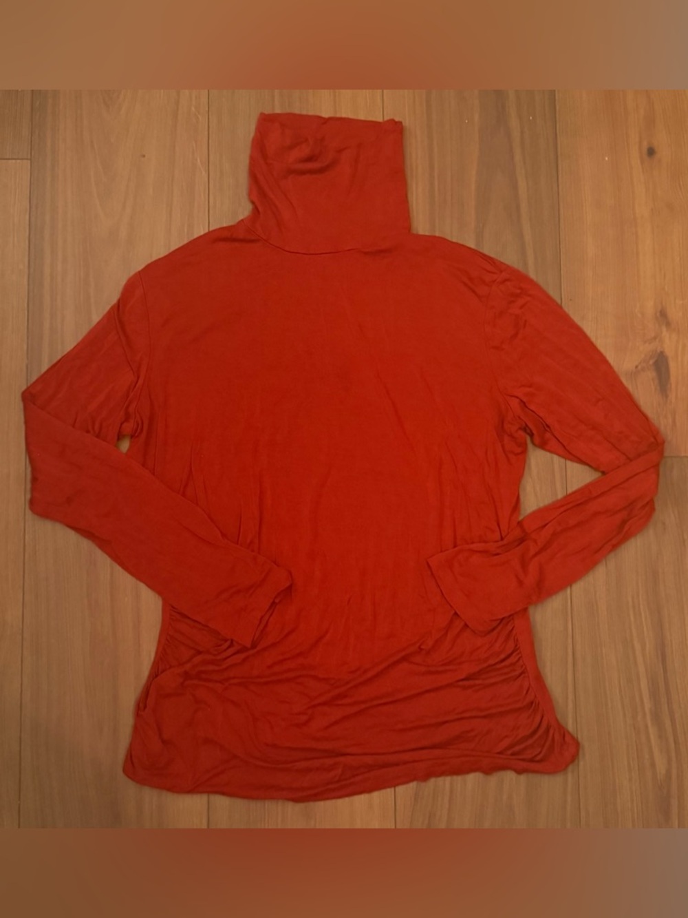 5/$25 New York and Company Women's Long Sleeve Turtleneck Maternity Top - Red